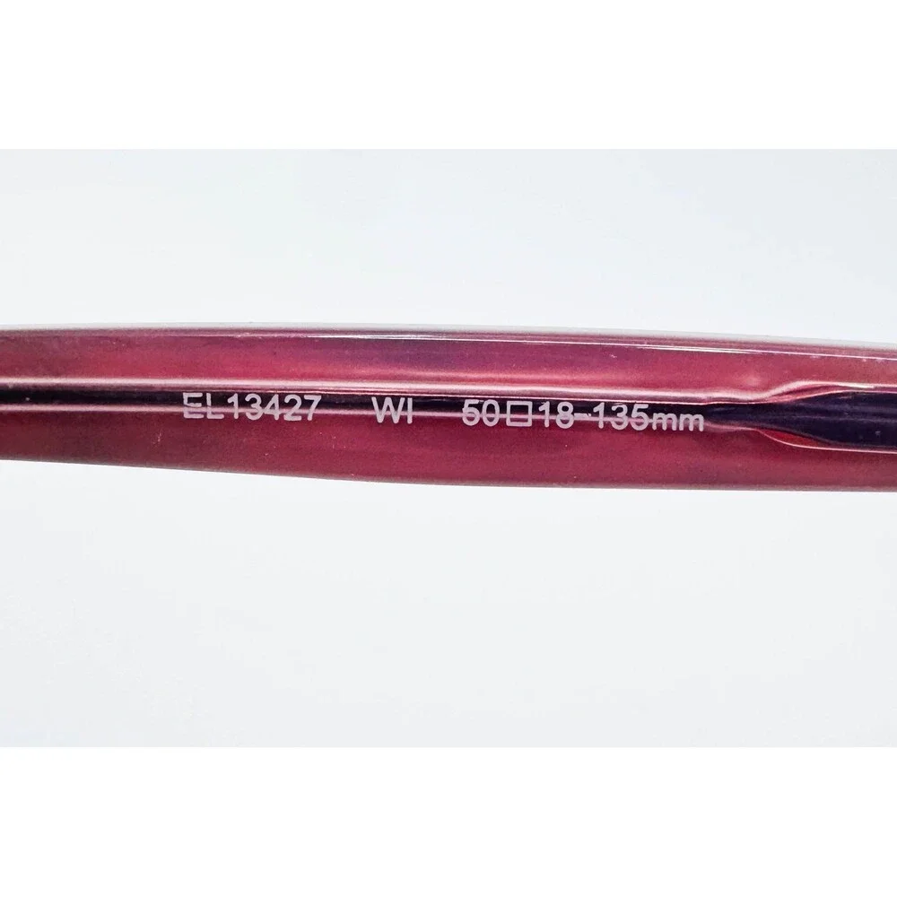 Elle Eyeglasses Womens Burgundy Semi Rimless EL13427 WI 50-18-135 50mm